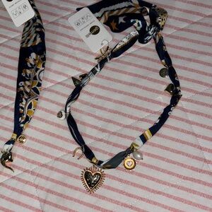 Elegant Navy Heart Charm Necklace